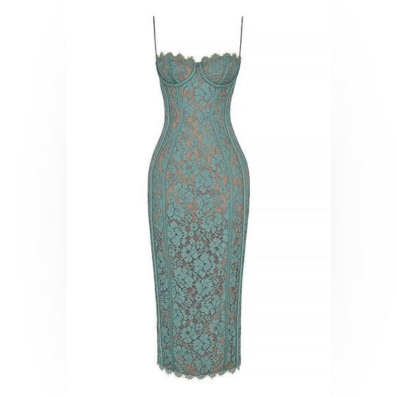 House of CB Dresses House Of Cb Joelle Midi Dress In Forest Green